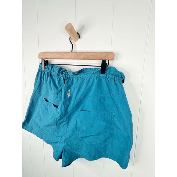 Free People Movement Off the Grid Shorts Size Medium Teal Utility Cargo - Picture 8 of 9